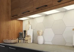 Tablette avec LED integrées de dessous de meuble haut GoodHome Caraway blanc l. 36,4 cm x L. 31,9 cm x H. 18,2 mm