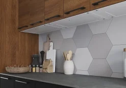 Tablette avec LED integrées de dessous de meuble haut GoodHome Caraway blanc l. 56,4 cm x L. 31,9 cm x H. 18,2 mm