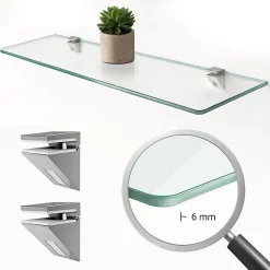 Tablette Murale en Verre Tulup 100x13 cm Pour Cuisine Ouverte Minimaliste