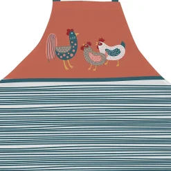 Tablier avec sangle ajustable 80x85 cm Poule ou Coq coton