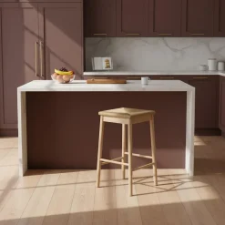 Tabouret de bar bois GoodHome Blatina H.68 cm