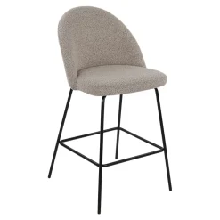 Tabouret de bar Bonarda beige et noir H.99 cm