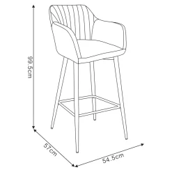 Tabouret de bar Calandro beige H.99,5 cm