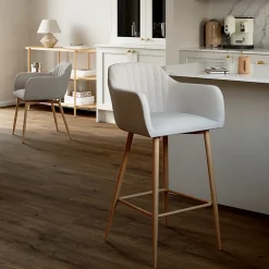 Tabouret de bar Calandro beige H.99,5 cm