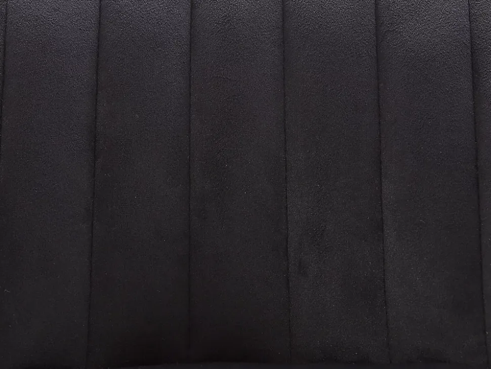 Tabouret de bar en velours et métal - Hauteur réglable - Noir - ELEANA