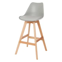 Tabouret de bar GoodHome Pitaya gris clair