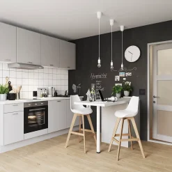 Tabouret de bar GoodHome Pitaya blanc