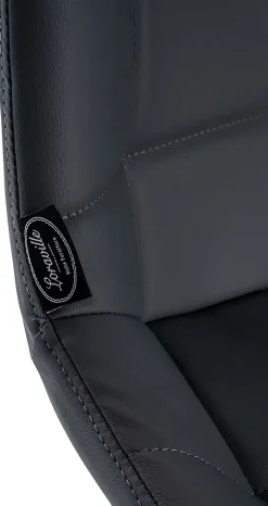 Tabouret de bar pivotant Weston pivotant à 90 degrés, réglage, assise rembourrée, structure métallique Gris/Similicuir