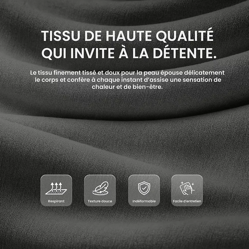 Tabouret de bar rembourré Altona, dossier, repose-pieds, métal noir, style scandinave moderne Grisfoncé/Tissu