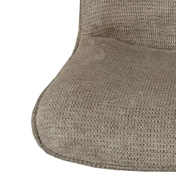 Tabouret de bar réglable beige et pied noir, Deko & Co