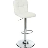 Tabouret de bar réglable Delek blanc