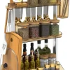 Étagère à Épices de cuisine à 3 Niveaux marron