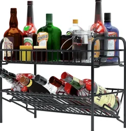 Étagère à épices pour comptoir à 2 niveaux