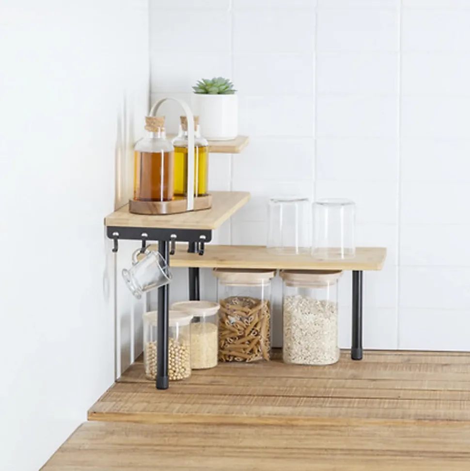 Étagère d'angle 3 niveaux beige - Beige- 5five