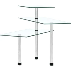 Étagère d'angle de cuisine à 3 niveaux Verre trempé vidaXL