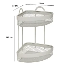 Étagère d'angle Mayaj en acier beige 23x23cm - Beige- 5five