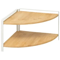 Étagère d'angle Ordera 2 niveaux blanc - Noir- 5five