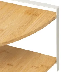 Étagère d'angle Ordera 2 niveaux blanc - Noir- 5five