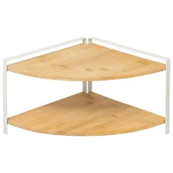 Étagère d'angle Ordera 2 niveaux blanc - Noir- 5five