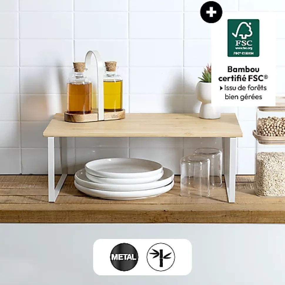 Étagère de rangement Ordera en bambou beige 50x30cm - Beige- 5five