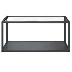 Étagère murale en aluminium noir mat GoodHome Caraway L. 80 cm x H. 36 cm