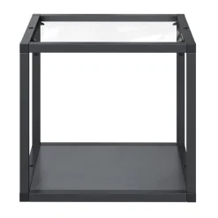 Étagère murale en aluminium noir mat GoodHome Caraway L. 40 cm x H. 36