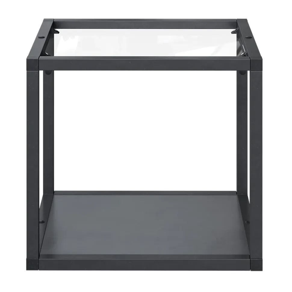 Étagère murale en aluminium noir mat GoodHome Caraway L. 40 cm x H. 36