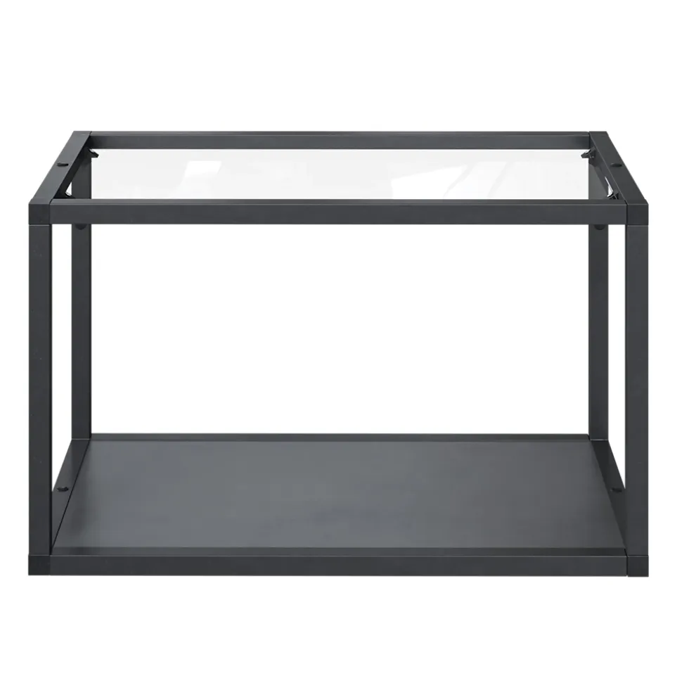Étagère murale en aluminium noir mat GoodHome Caraway L.60 x H.36 cm