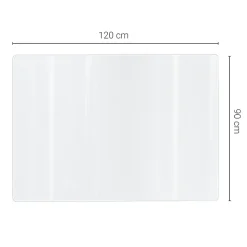 Tapis antidérapant pour tiroirs et armoires Wallfluent 120x90 cm Verre souple transparent 1 pcs