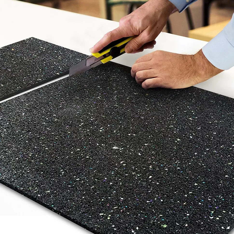 Tapis Anti-Vibration en caoutchouc recyclé Épaisseur 20 mm, 60 x 60 cm - Floordirekt