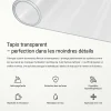 Tapis de protection transparent Wallfluent 90x45 cm Verre souple pour plan de travail table et sol 1 pcs