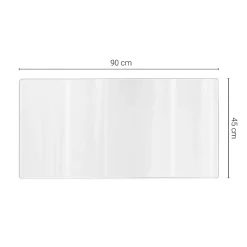 Tapis de protection transparent Wallfluent 90x45 cm Verre souple pour plan de travail table et sol 1 pcs