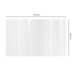 Tapis de protection transparent Wallfluent 90x55 cm Verre souple pour plan de travail table et sol 1 pcs