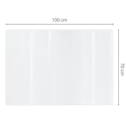 Tapis de protection Wallfluent 100x70 cm Verre souple transparent pour plan de travail table et sol 1 pcs