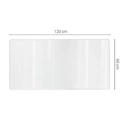 Tapis de table transparent Wallfluent 120x60 cm Verre souple pour plan de travail table et sol 1 pcs