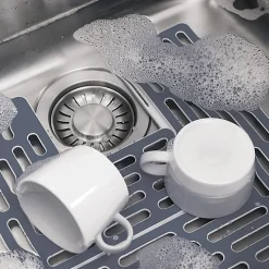 Tapis d'évier modulable Sink saver gris