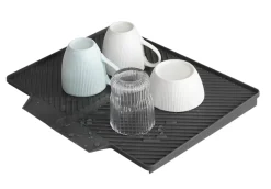 Tapis égouttoir à vaisselle en plastique Wenko gris