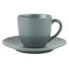 Tasse à café et sous-tasse Vésuvio bleu 12 cl (lot de 6)