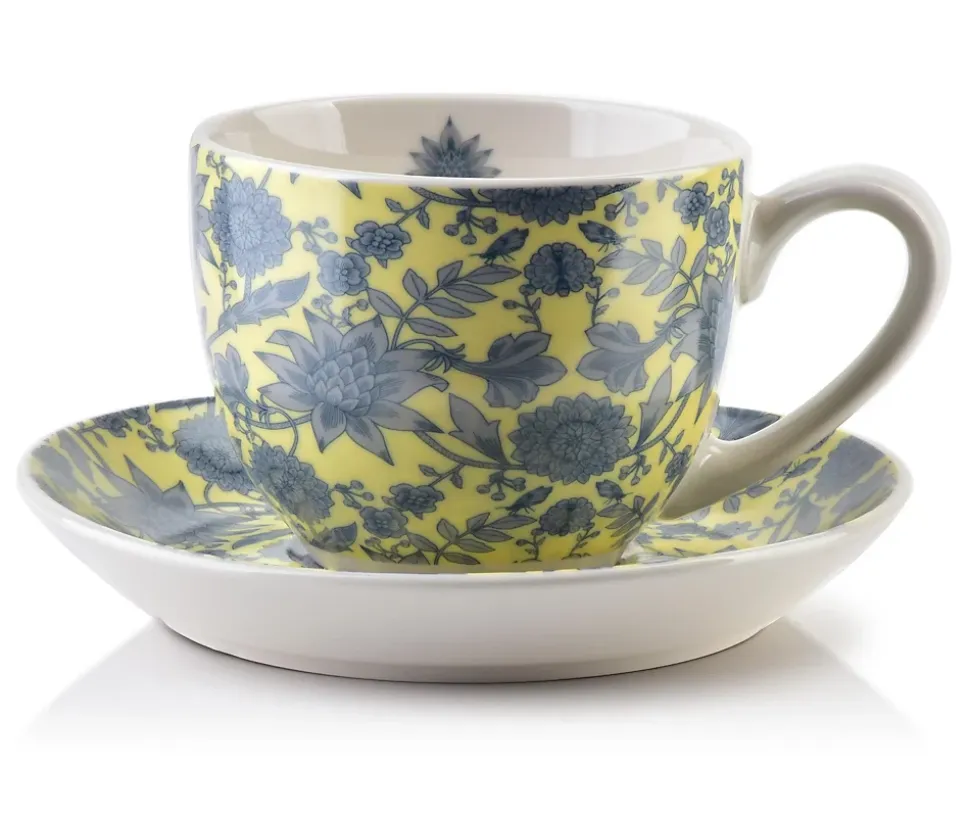 Tasse avec soucoupe Porcelaine AffekDesign HARPER 8,6x11,9x6,7cm Blanche 1 pc