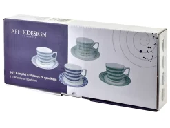 Tasses en porcelaine Affekdesign JOY 8x7x6,5cm Vert Set de 6