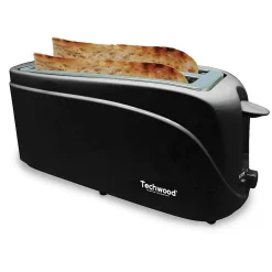 Techwood TGP-506 Grille Pain 2 longues fentes Noir