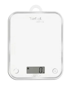 TEFAL - BC5000V1 Balance de Cuisine Optiss 5kg/1g Fonction Tare Conversion Liquide Ecran LCD Blanc
