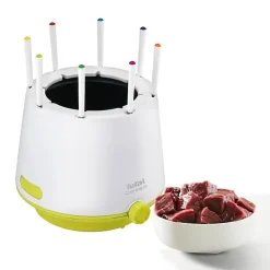 TEFAL Appareil à fondue, 8 personnes, Paroie isolante, Caquelon antiadhésif, Thermostat réglable, Fabriqué en France EF260312