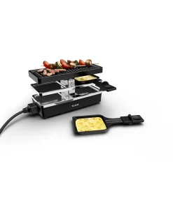 TEFAL Appareil a raclette et grill, 2 personnes, Modulable, Prise intégrée pour brancher d'autres appareils, Plug & Share RE23