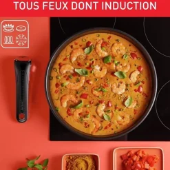 Tefal Batterie Cuisine 10 Pieces Acier Inox Titanium Induction