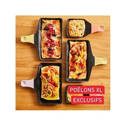 Tefal Food & Co, Raclette multifonctions, Cuissons polyvalentes, Tapas, Snack, Poêlons classiques et XL, 8 personnes