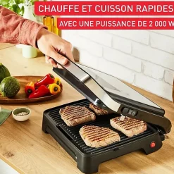 Tefal Grill viande multifonction 2000w inox - GC271D10