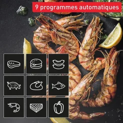 Tefal OptiGrill 9 Programmes 4-en-1 Métal