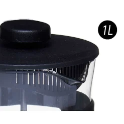 Théière Kinvara SW8120-1000ML Noir Transparent 1 L Piston