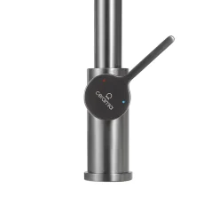 Timeless mitigeur d'évier à levier en acier inoxydable+douchette extractible, monotrou, gun metal brossé (TMLKF285BGM)